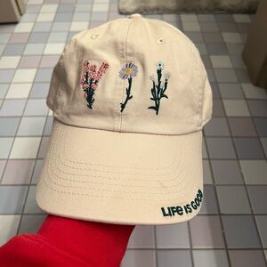 Life is Good Floral Hat